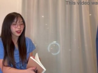 Creepy professor convinces young medhis doc korean young lady to fuck to get ahead